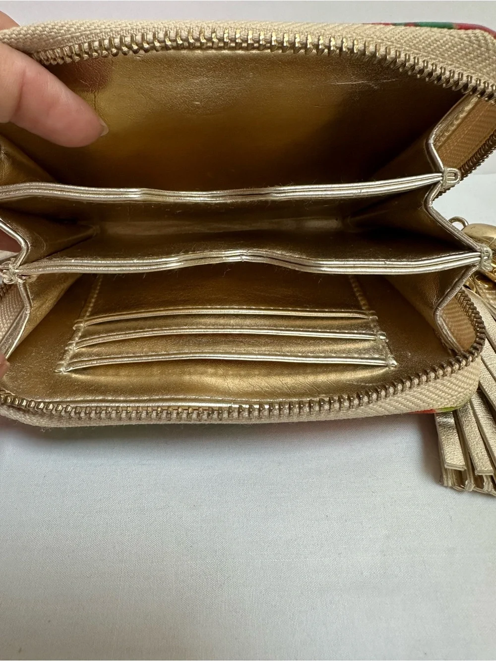 Lilly Pulitzer Multicolor Floral Zip Wristlet Wallet with tassels